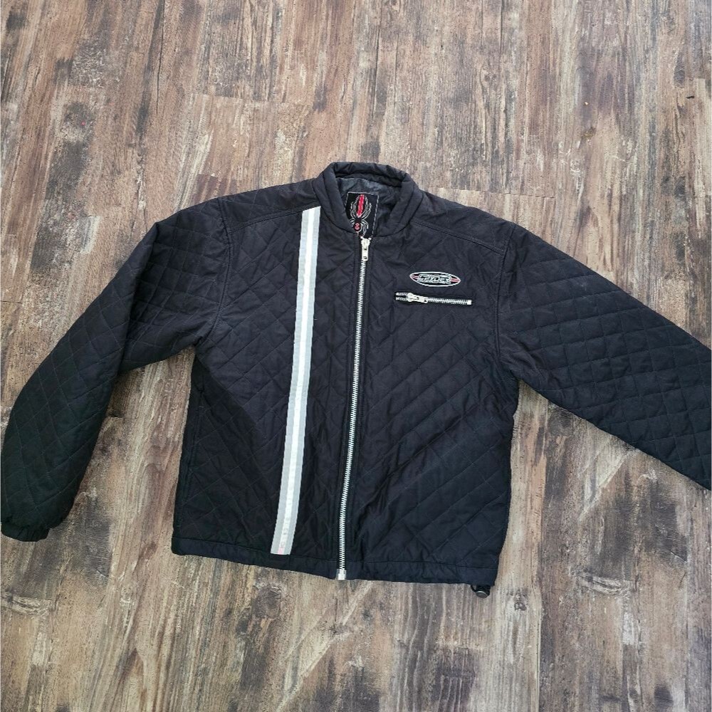 Vintage Spyder Quilted Bomber Jacket Size S Black Thinsulate